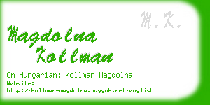 magdolna kollman business card